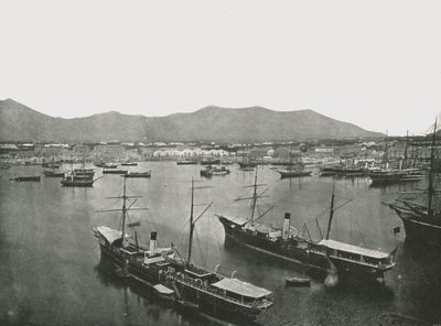 Widok ogólny portu, Palermo, Sycylia, Włochy, 1895. autorstwa W and S Ltd