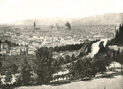 Panorama miasta Florencja, Włochy, 1895. autorstwa W and S Ltd