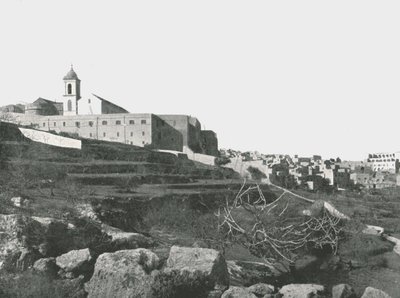 Kościół Narodzenia Pańskiego, Betlejem, Palestyna, 1895. autorstwa W and S Ltd