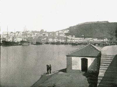 Miasto i port w Maladze, Hiszpania, 1895. autorstwa W and S Ltd