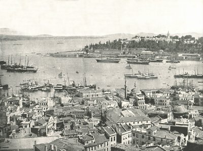 Wejście do Złotego Rogu, Konstantynopol, Imperium Osmańskie, 1895. autorstwa W and S Ltd