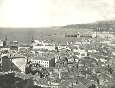 Miasto i port, Triest, Włochy, 1895. autorstwa W and S Ltd