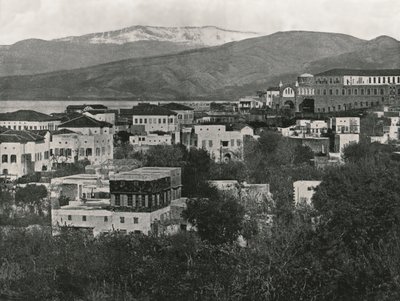 Widok miasta z Górą Liban, Bejrut, 1895. autorstwa W and S Ltd