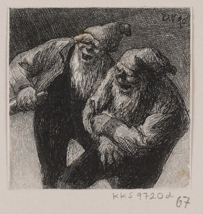 Dwa roześmiane gobliny autorstwa Waldemar Bøhme