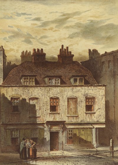 Stare domy, Dyott Street, Bloomsbury (chromolitho) autorstwa Waldo Sargeant