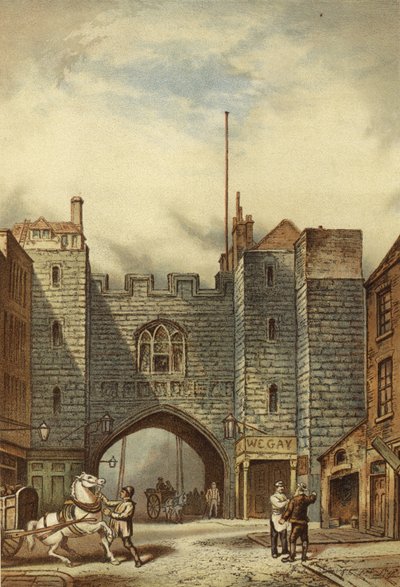 Brama Św. Jana, Clerkenwell (chromolitho) autorstwa Waldo Sargeant