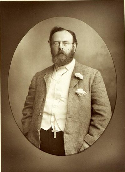 Portret Roberta Buchanana (1841-1901) (zdjęcie czarno-białe) autorstwa Walery Rzewuski