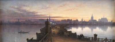 Kolonia z mostu łodzi, 1890 autorstwa Waller Hugh Paton