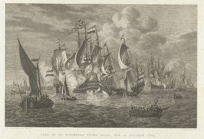 Bitwa pod Zuiderzee przeciwko Bossu, 1573 Bitwa pod Zuiderzee przeciwko Bossu, 11 października 1573 (tytuł na obiekcie) autorstwa Walraad Nieuwhoff