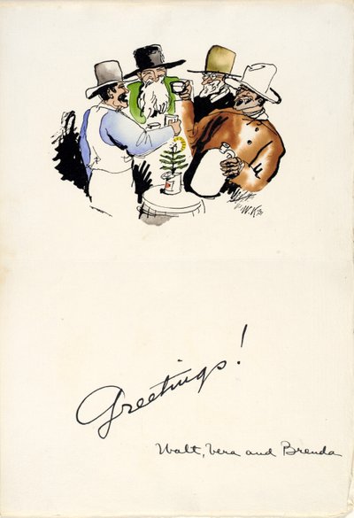 Życzenia świąteczne 1931 autorstwa Walt Kuhn