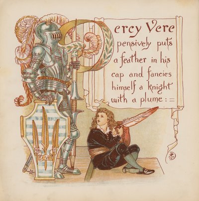 Ilustracja do Pothooks and Perseverance autorstwa Waltera Crane