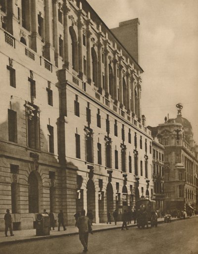 Reprezentant budynków Nowego Londynu przy Moorgate Street, c1935. autorstwa Walter Benington