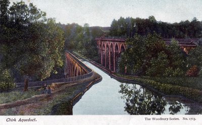 Akwedukt Chirka, Chirk, Wrexham, Walia, 1905. autorstwa Walter Bentley Woodbury