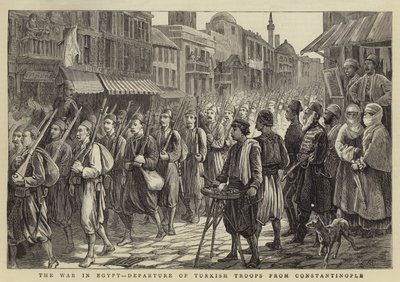 Wojna w Egipcie, wyjazd wojsk tureckich z Konstantynopola autorstwa Walter Charles Horsley