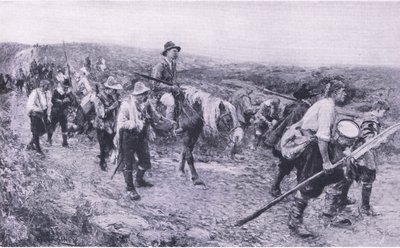 Po Sedgemoor, ilustracja z brytyjskich bitew na lądzie i morzu, 1915 autorstwa Walter Crane