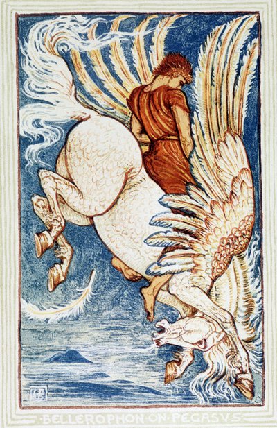 Bellerophon na Pegazie autorstwa Walter Crane