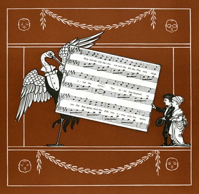 Kot i skrzypce autorstwa Walter Crane