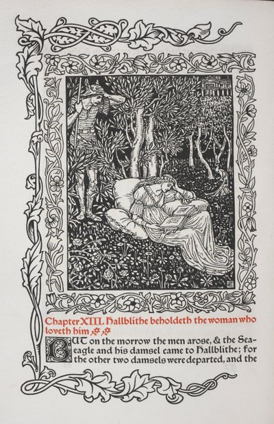 Rozdział XIII. Hallblithe widzi kobietę, która go kocha. autorstwa Walter Crane