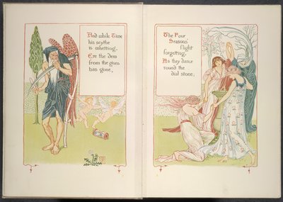 Ojciec Czas i cztery pory roku autorstwa Walter Crane