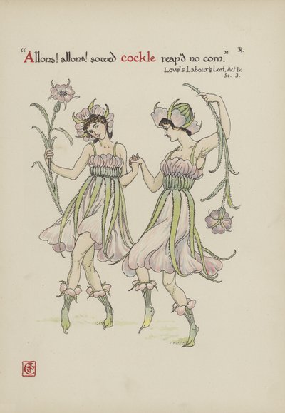 Kwiaty z Ogrodu Szekspira autorstwa Walter Crane