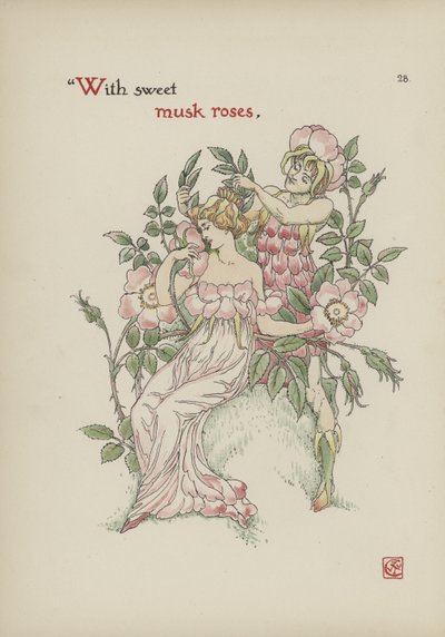 Kwiaty z Ogrodu Szekspira autorstwa Walter Crane