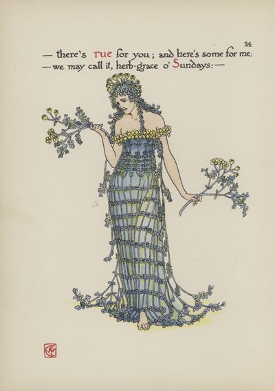 Kwiaty z Ogrodu Szekspira autorstwa Walter Crane