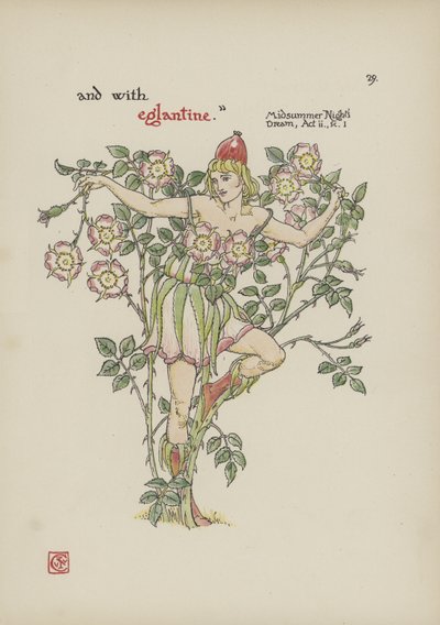 Kwiaty z Ogrodu Szekspira autorstwa Walter Crane