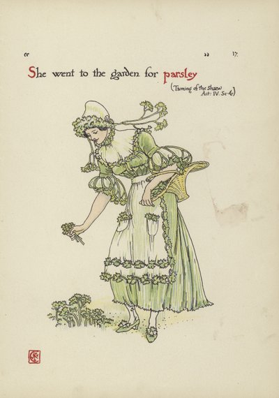 Kwiaty z Ogrodu Szekspira autorstwa Walter Crane