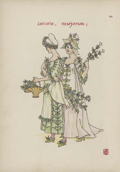 Kwiaty z Ogrodu Szekspira autorstwa Walter Crane