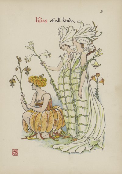 Kwiaty z Ogrodu Szekspira autorstwa Walter Crane