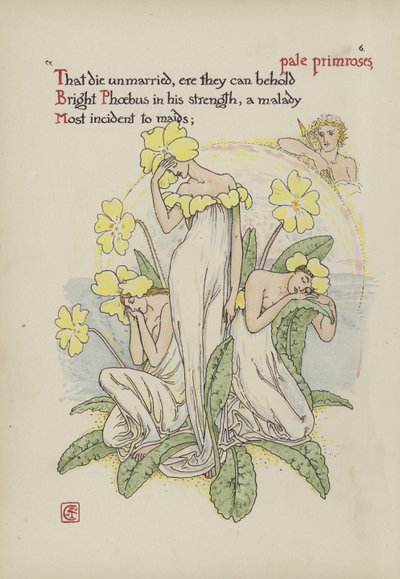 Kwiaty z Ogrodu Szekspira autorstwa Walter Crane