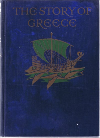 Projekt płyty czołowej, ilustracja z The Story of Greece, lata 30. XX wieku autorstwa Walter Crane