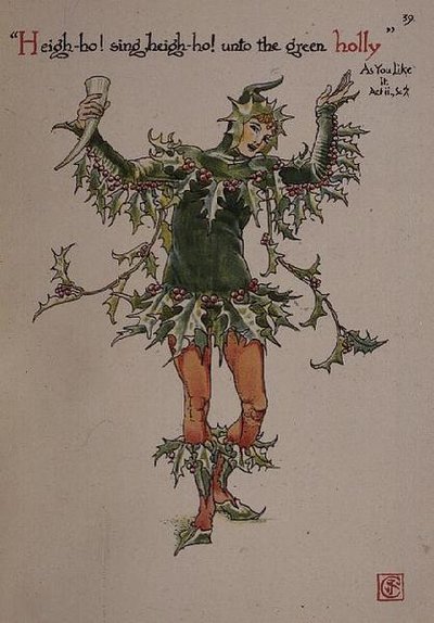 Holly, z „Kwiaty z Ogrodu Szekspira” autorstwa Walter Crane