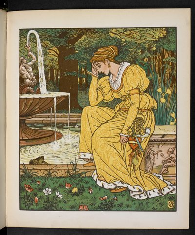 Ilustracja do żabiego księcia. autorstwa Walter Crane
