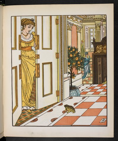 Ilustracja do żabiego księcia. autorstwa Walter Crane