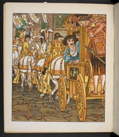 Ilustracja do żabiego księcia. autorstwa Walter Crane
