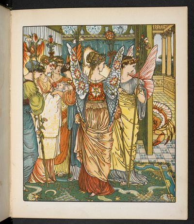 Ilustracja do Hind w drewnie. autorstwa Walter Crane