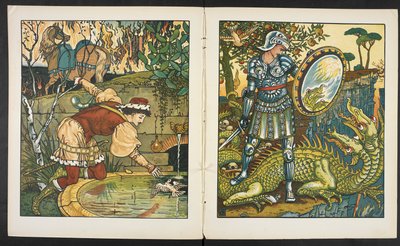 Ilustracja do opowiadania, Księżniczka Belle étoile. autorstwa Walter Crane