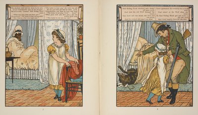 Ilustracje do „Czerwonego Kapturka”. autorstwa Walter Crane