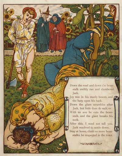 Jack i łodyga fasoli (kolor lito) autorstwa Walter Crane