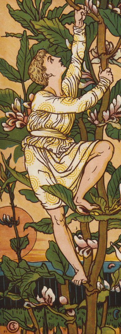 Jack i łodyga fasoli (kolor lito) autorstwa Walter Crane