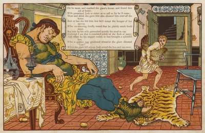Jack i łodyga fasoli (kolor lito) autorstwa Walter Crane