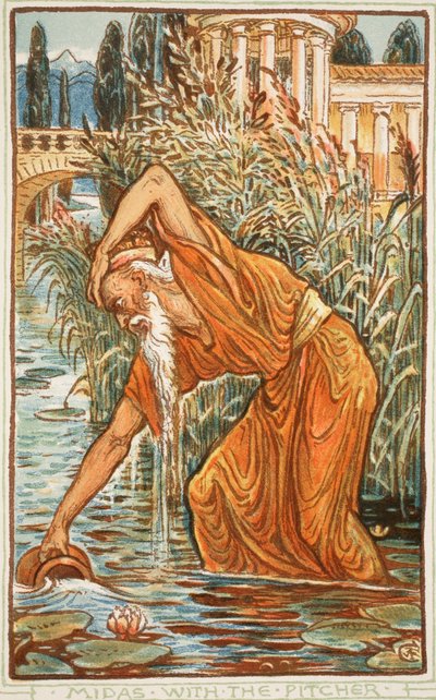 Midas z dzbanem, ilustracja z 