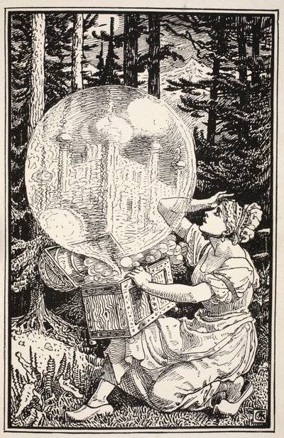 Wyskoczyła szklana kopuła jak bańka mydlana, unosząca się w powietrze, ilustracja z „Pani Burton Harrison