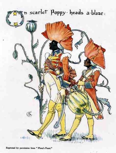 Poppy Heads, z Święta Flory autorstwa Walter Crane
