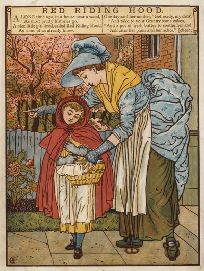 Czerwony Kapturek (kolor lito) autorstwa Walter Crane