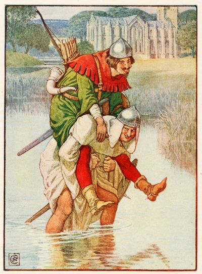 Robin Hood i ojciec Tuck autorstwa Walter Crane