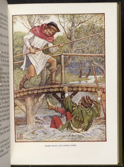 Robin Hood i Mały John autorstwa Walter Crane