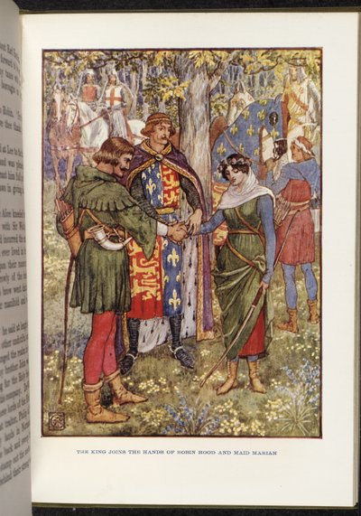 Robin Hood i Maid Marian autorstwa Walter Crane