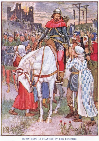 Robin Hood - przyjaciel chłopów, ok. 1920 r. autorstwa Walter Crane